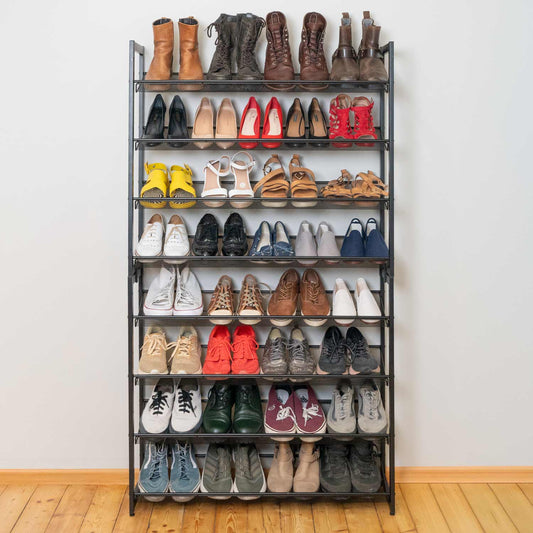 Schuhregal, 8 Ebenen, Schuhregal Schmal, Schuhregal Metall, Tatkraft Giza, n2