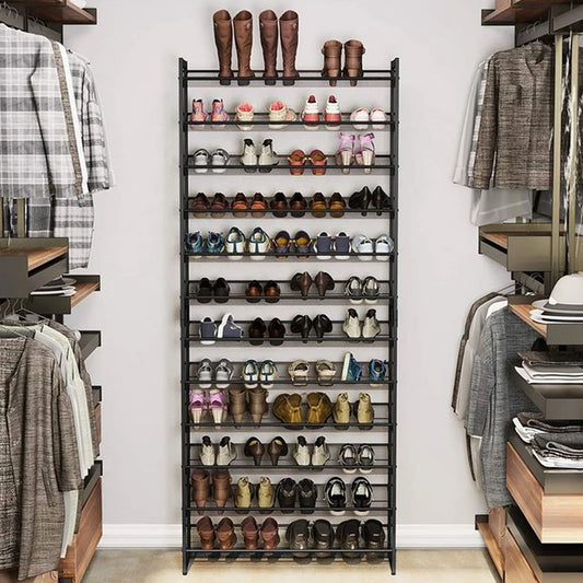 Schuhregal, Schuhregal Schmal, Schuhablage, Schuhregal mit 12 Ablagen, Schuhe Regal, Schuhablage Schmal, Songmics, 21