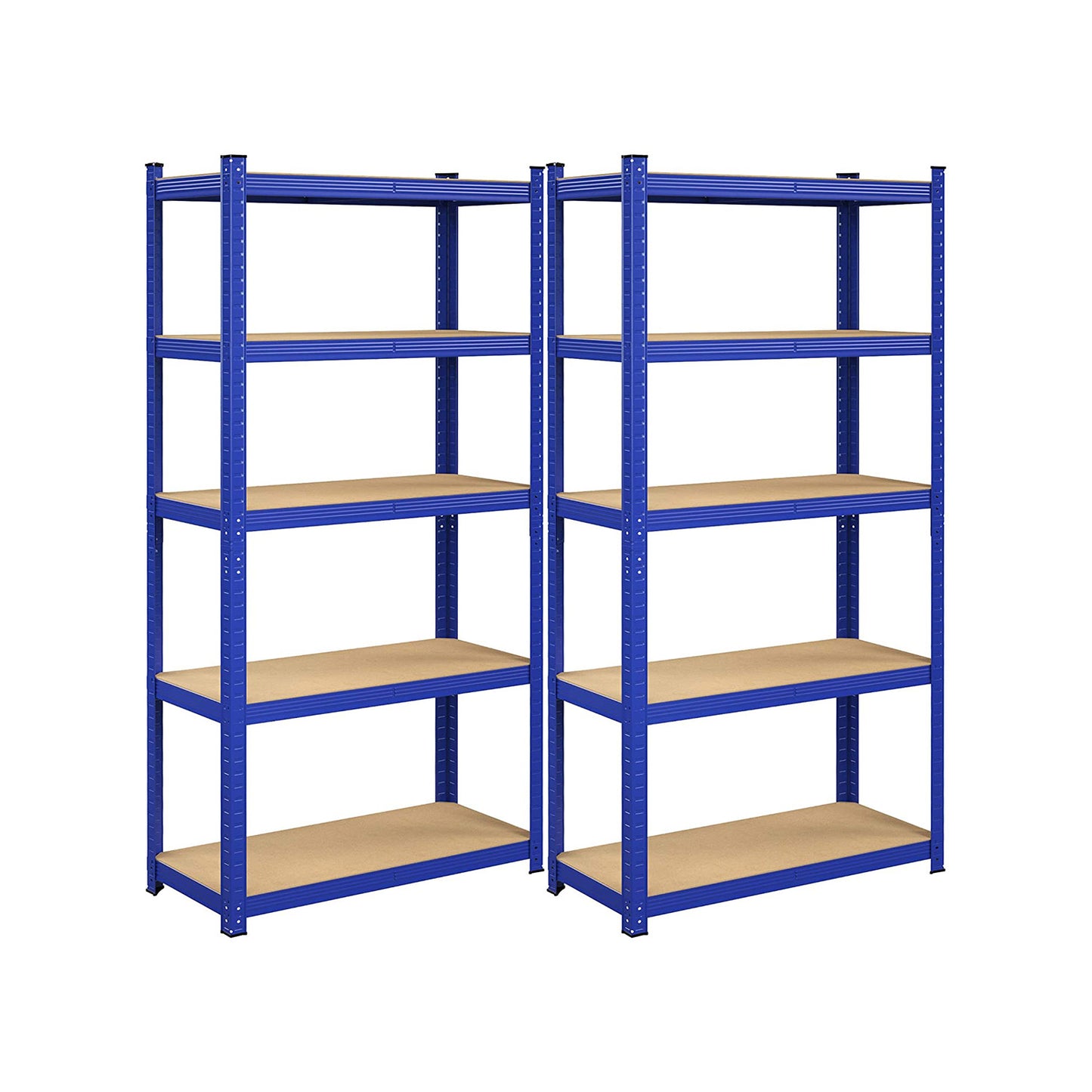 Schwerlastregal, 2er Set, Kellerregal, Lastenregal, 5 Ablagen, 40x90x180cm, bis 875kg, Standregal, Blau, Songmics, 1