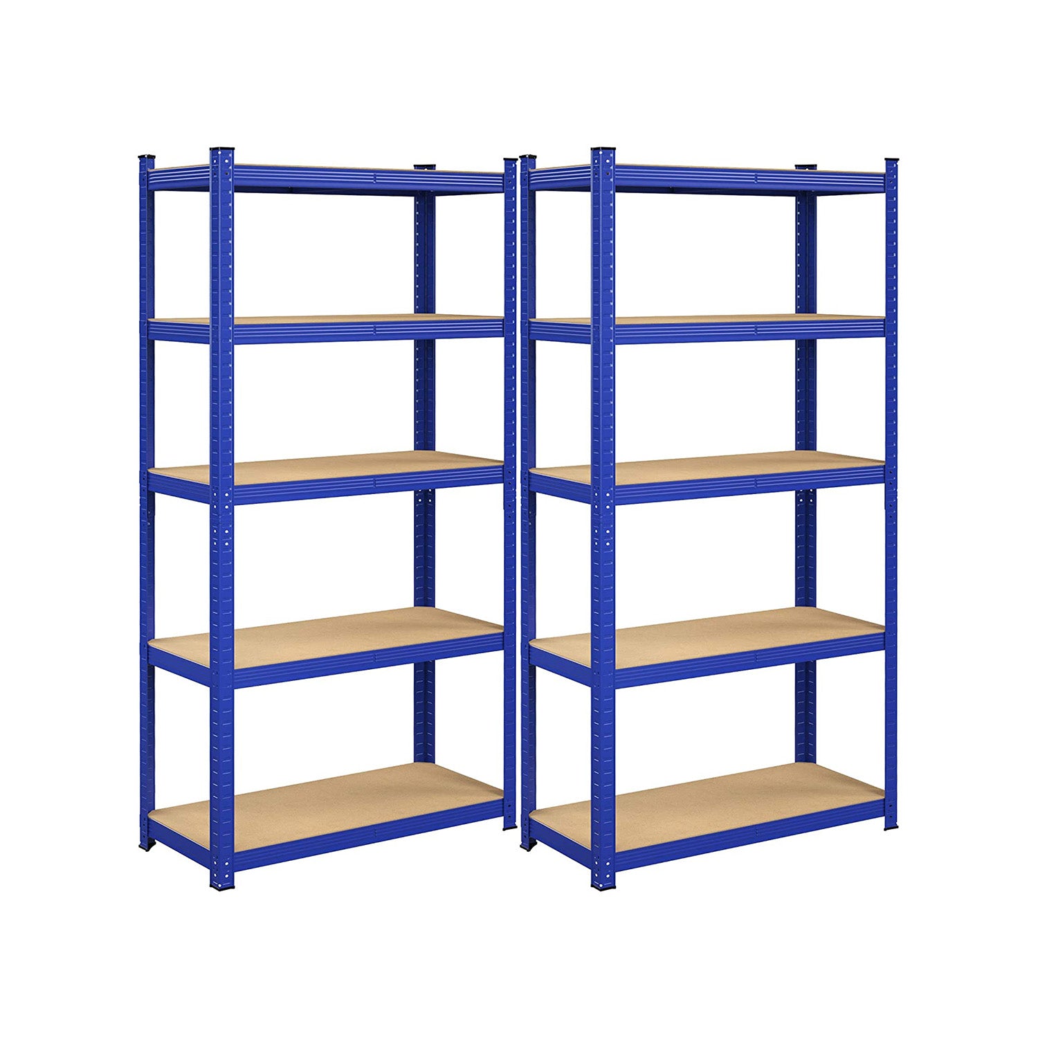 Schwerlastregal, 2er Set, Kellerregal, Lastenregal, 5 Ablagen, 40x90x180cm, bis 875kg, Standregal, Blau, Songmics, 1