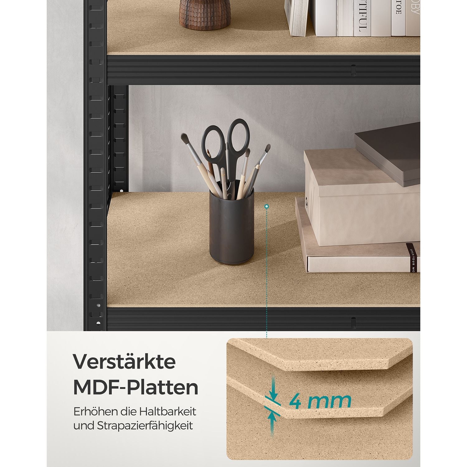 Schwerlastregal, 2er Set, Kellerregal, Lastenregal, 5 Ablagen, 50x100x200cm, bis 600 kg, Standregal, , Songmics, 3