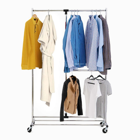 Kleiderständer, Kleiderständer Stabil, Schwerlast Kleiderständer, Rollgarderobe, variabel Kleiderstangen, Tatkraft Marvel, n