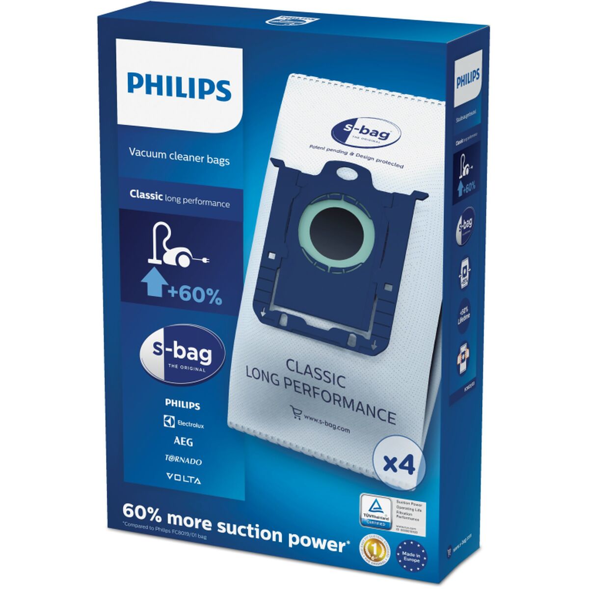 Staubsaugerbeutel. für Staubsauger Philips, 4 Stück, Staubsaugerbeutel Philips, Philips FC8021 / 03, S-Bag