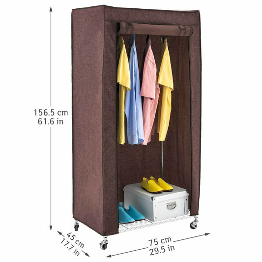 Stoffschrank, Faltschrank , Kleiderständer, Kleiderschrank auf Rollen, art moon Buffalo, 9