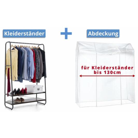 Stoffschrank, Schwerlast Kleiderständer, Bis 170 Kg, Jackenständer, Kleiderständer mit Abdeckung, Tatkraft Anneli & Anwalt, 6