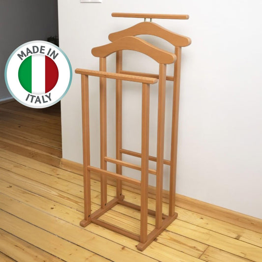 Stummer Diener, Made in Italy, Herrendiener Modern, 35x35x102 cm, Herrendiener Holz, Kirschbaum, Tatkraft Duke, 2