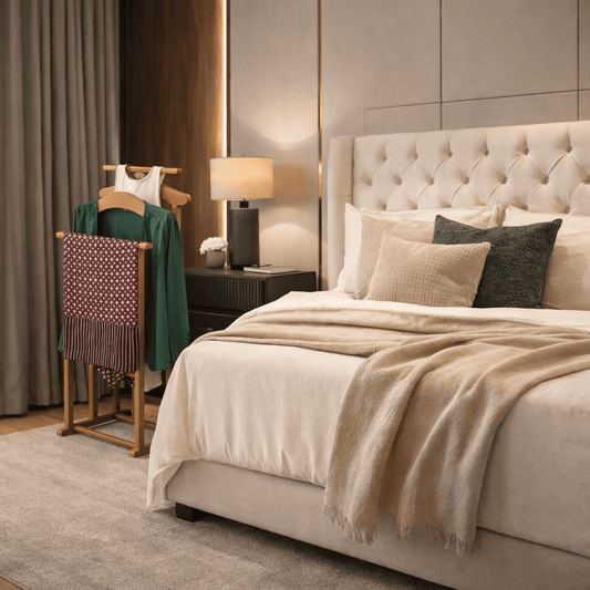 Stummer Diener, Made in Italy, Herrendiener Modern, 35x35x102 cm, Herrendiener Holz, Kirschbaum, Tatkraft Duke, br