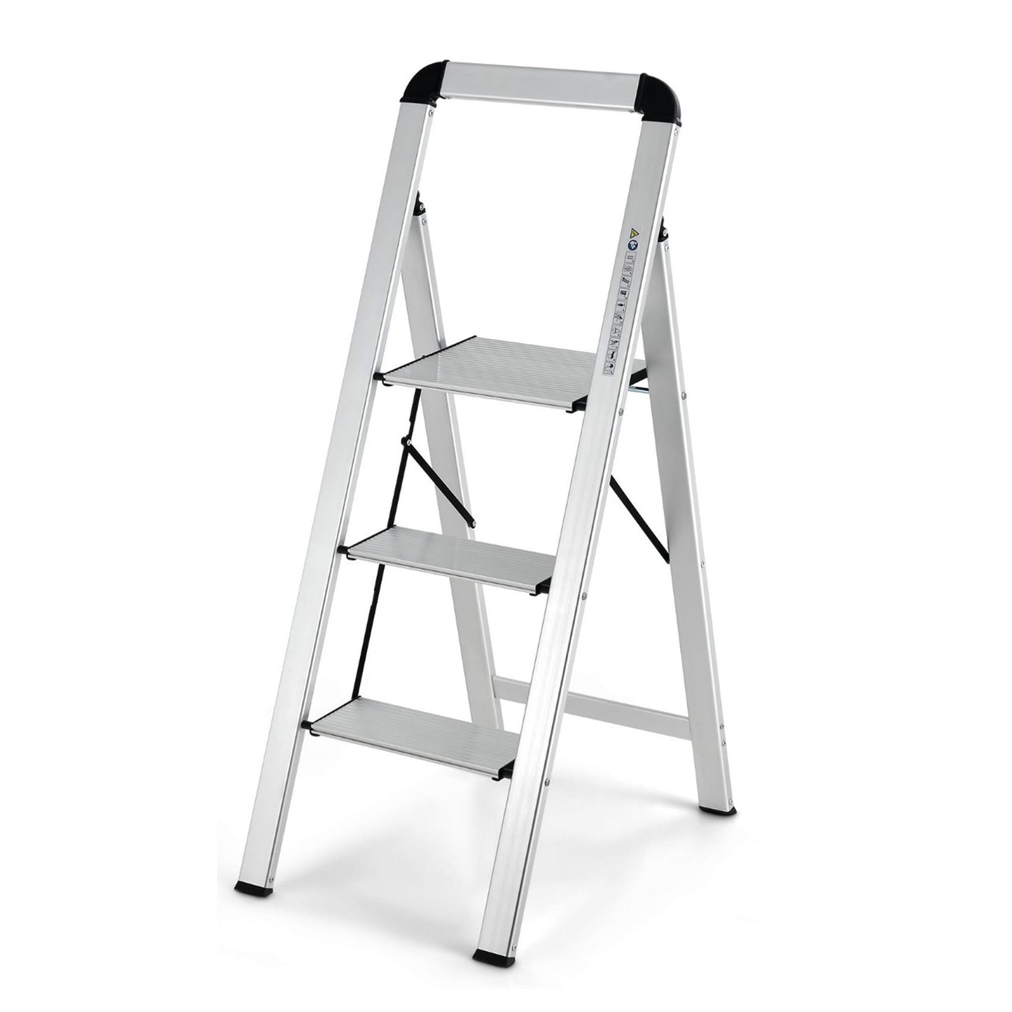 Trittleiter, Trittleiter 2 Stufen, Trittleiter Klappbar, Holzleiter Klappbar, leichte Leiter, Colombo, 1