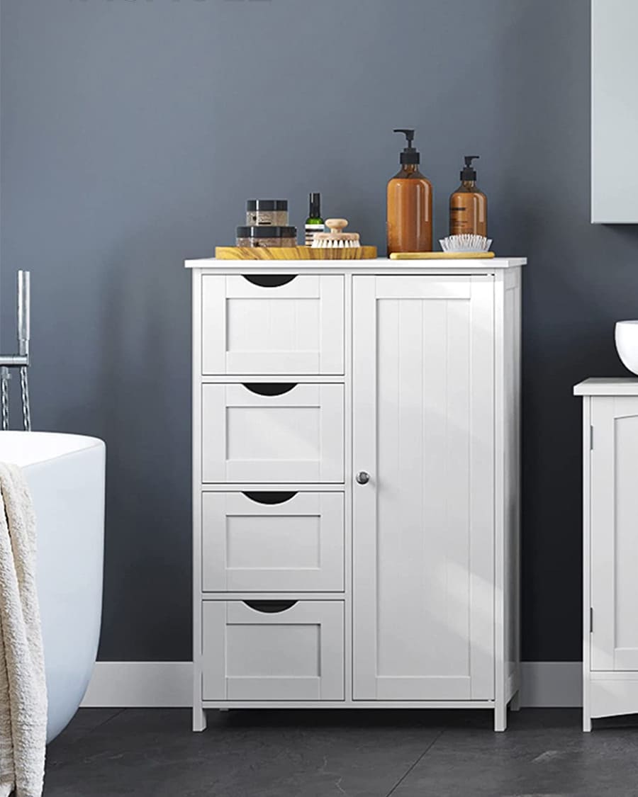 Badschrank aus Holz, Badezimmerschrank