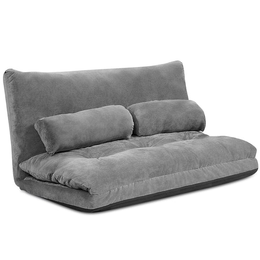 Bodensofa, Bodencouch, Bodensessel, Bodensofa Klappbar, Verstellbares Bodensofa Multifunktionales, Grau, Costway, 1