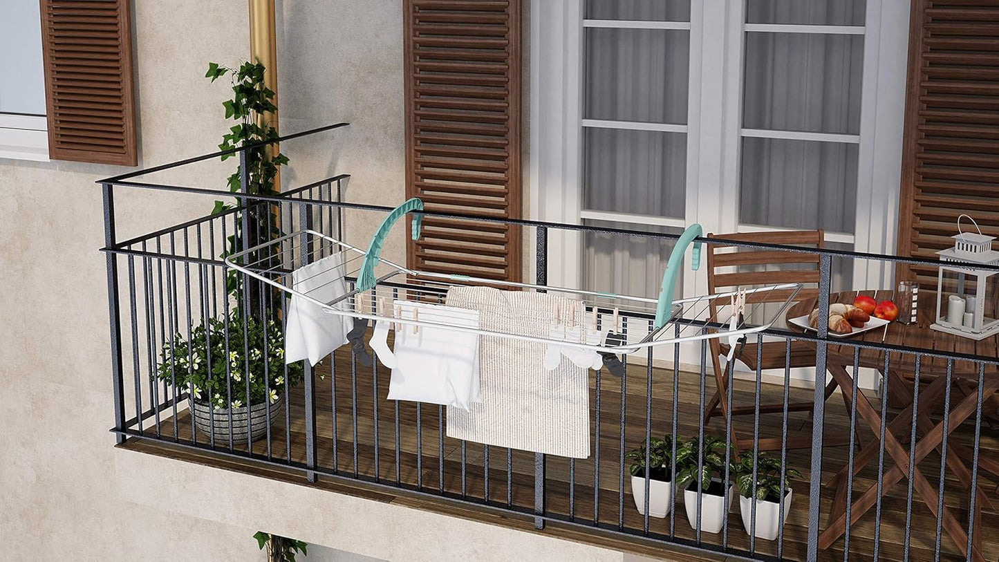Wäscheständer Platzsparend, Wäscheständer Balkon, Flügelwäschetrockner, Colombo BALCONY 18, 3