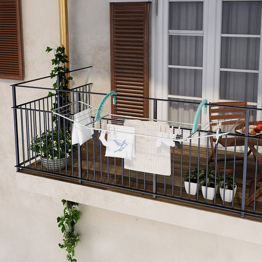 Wäscheständer Platzsparend, Wäscheständer Balkon, Flügelwäschetrockner, Colombo BALCONY 18, st