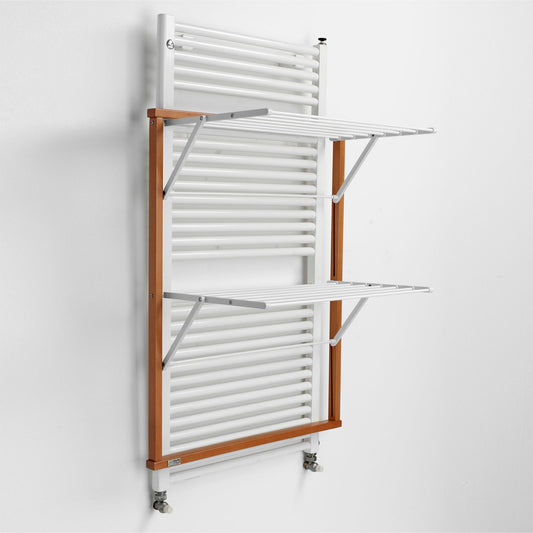 Wäscheständer Platzsparend, Wäscheständer für Heizkörper, Klappbar, ARIT KLAUS, Buchenholz, 4