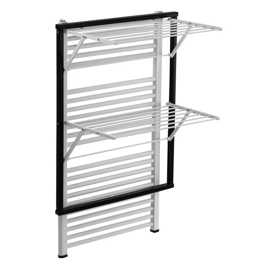 Wäscheständer Platzsparend, Wäscheständer für Heizkörper, mit 10 m Trockenlänge, Schwarz, ARIT KLAUS, 2