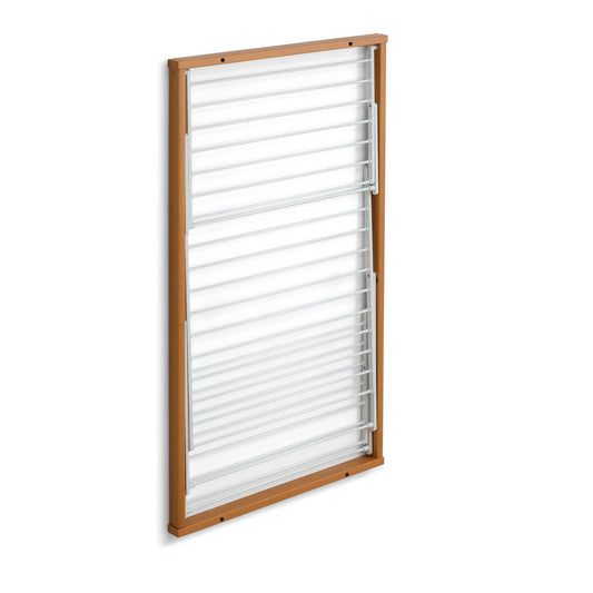 Wäscheständer wand, Trockengestell für die Wand KARIM, 15 Meter Wäscheleine, einfach an der Wand zu befestigen, Kirschbaum, 1