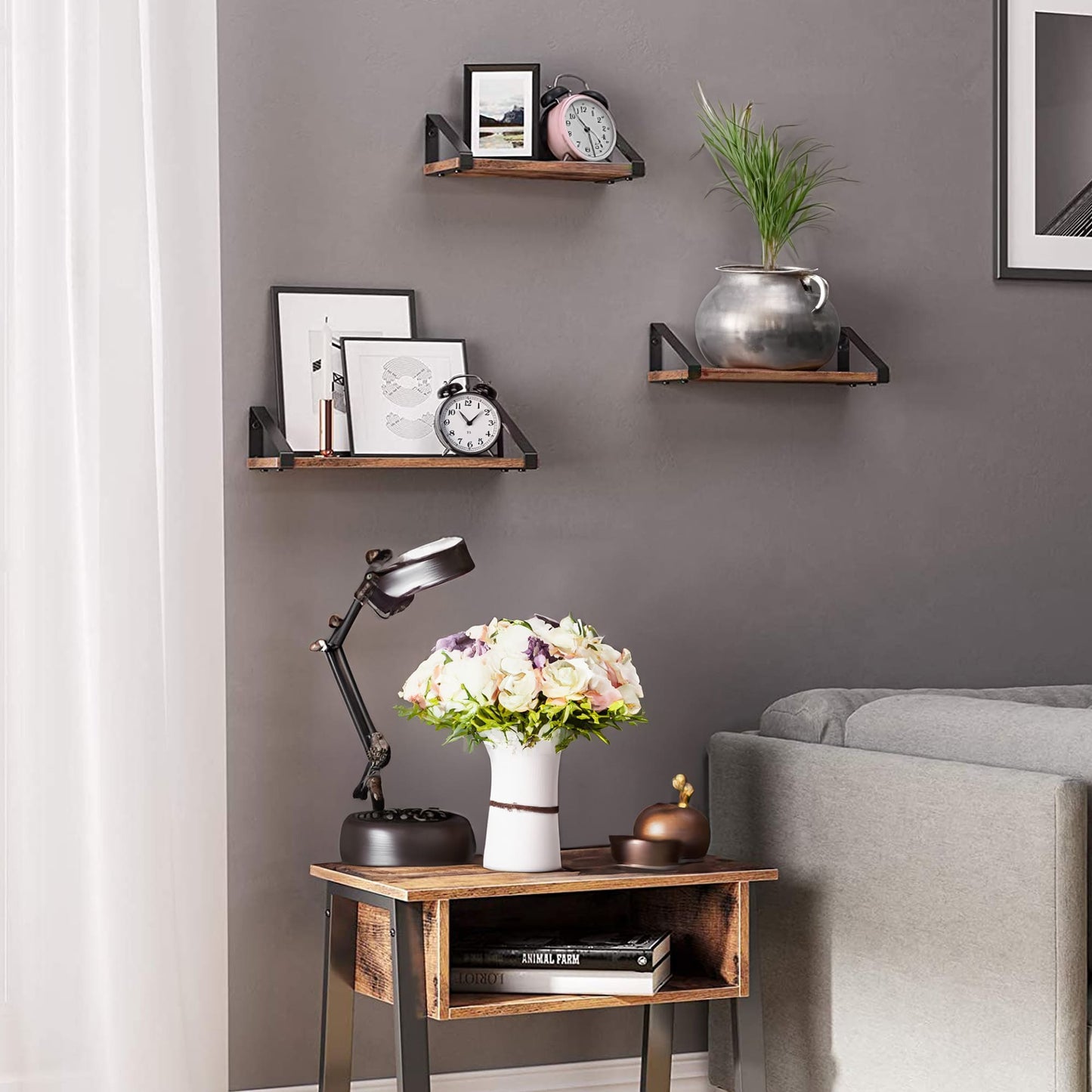 Wandregal, Wand Regal, Songmics Regal, Wandregale Wohnzimmer, Regal Wandmontage, Vasagle Wandregal