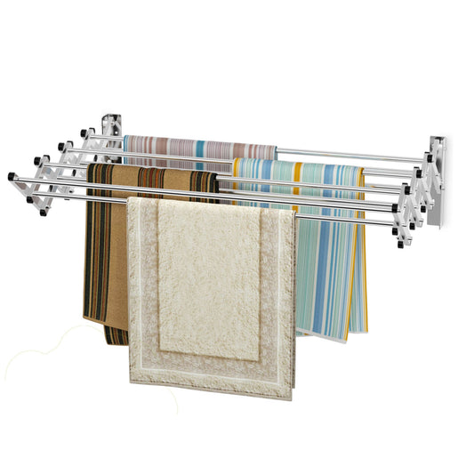 Wäscheständer, Wäscheständer ausziehbar, Wäscheständer Wand, Wäscheständer Wand Klappbar, Edelstahl, Costway