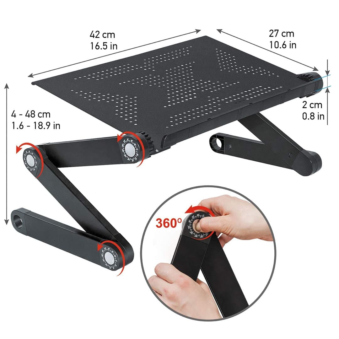 Laptoptisch, Laptop Ständer, Laptoptisch Höhenverstellbar, Laptoptisch Sofa, Laptoptisch Bett, WonderWorker Newton, 3