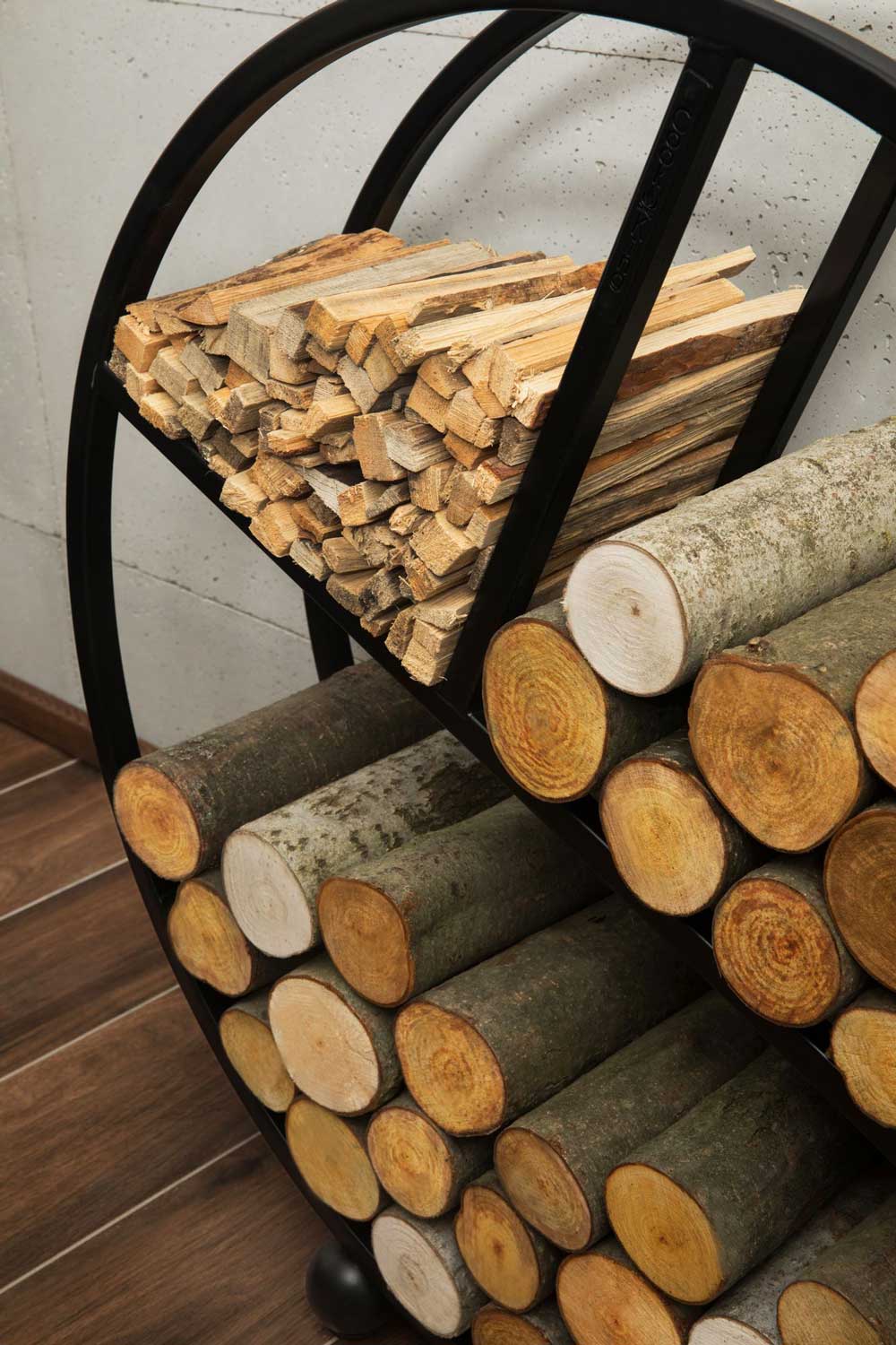 Kaminholzregal DIEGO 100cm, Kaminholzregal Metall, Kaminholzregal außen freistehend, Handgemachte Qualität, 5