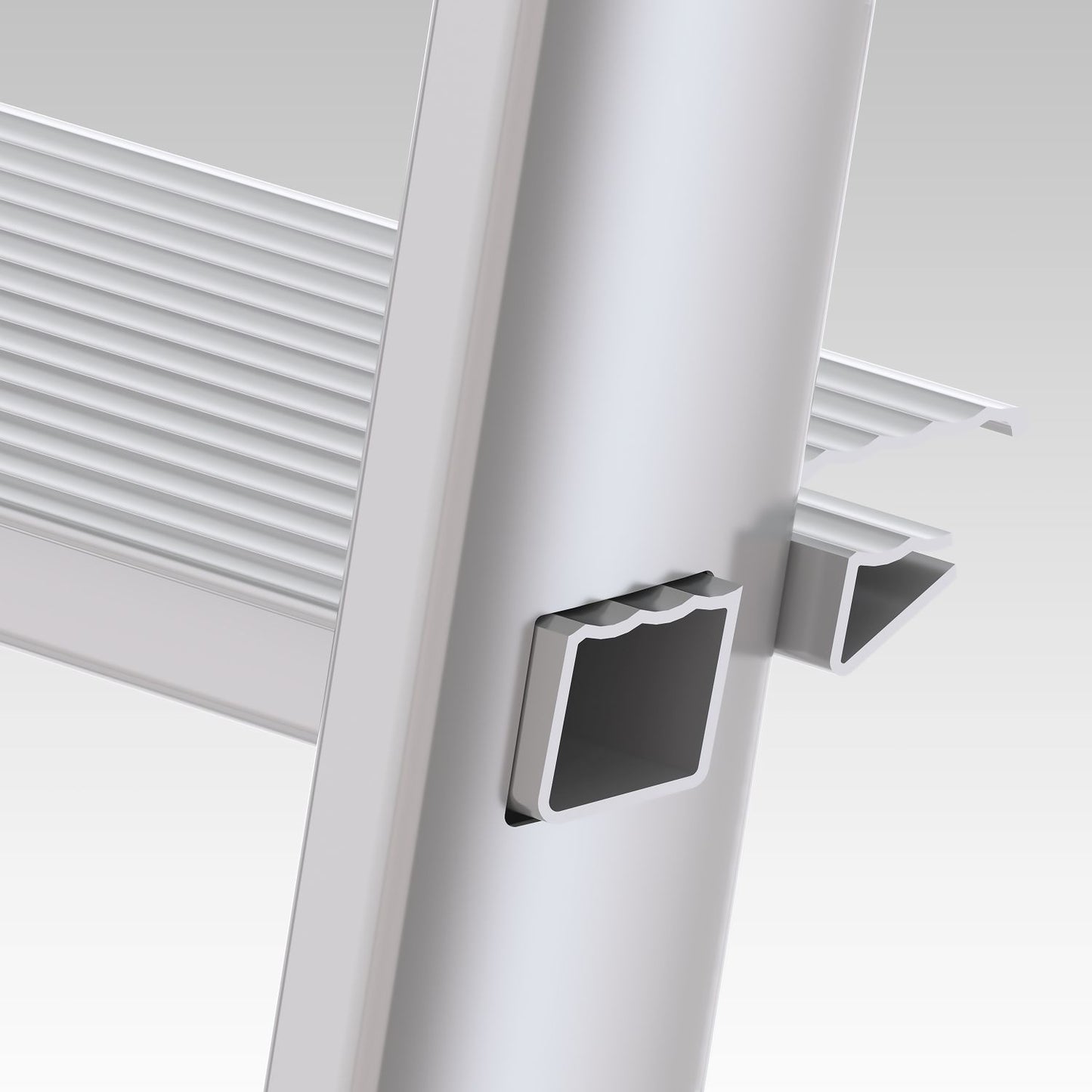 Trittleiter, Trittleiter 8 stufen, Trittleiter Klappbar, Höhe 174 cm, Max, Belastbar 150 kg, Aluminium, Hergestellt in Italien, Colombo LIBELLULA 8 stufen, 5