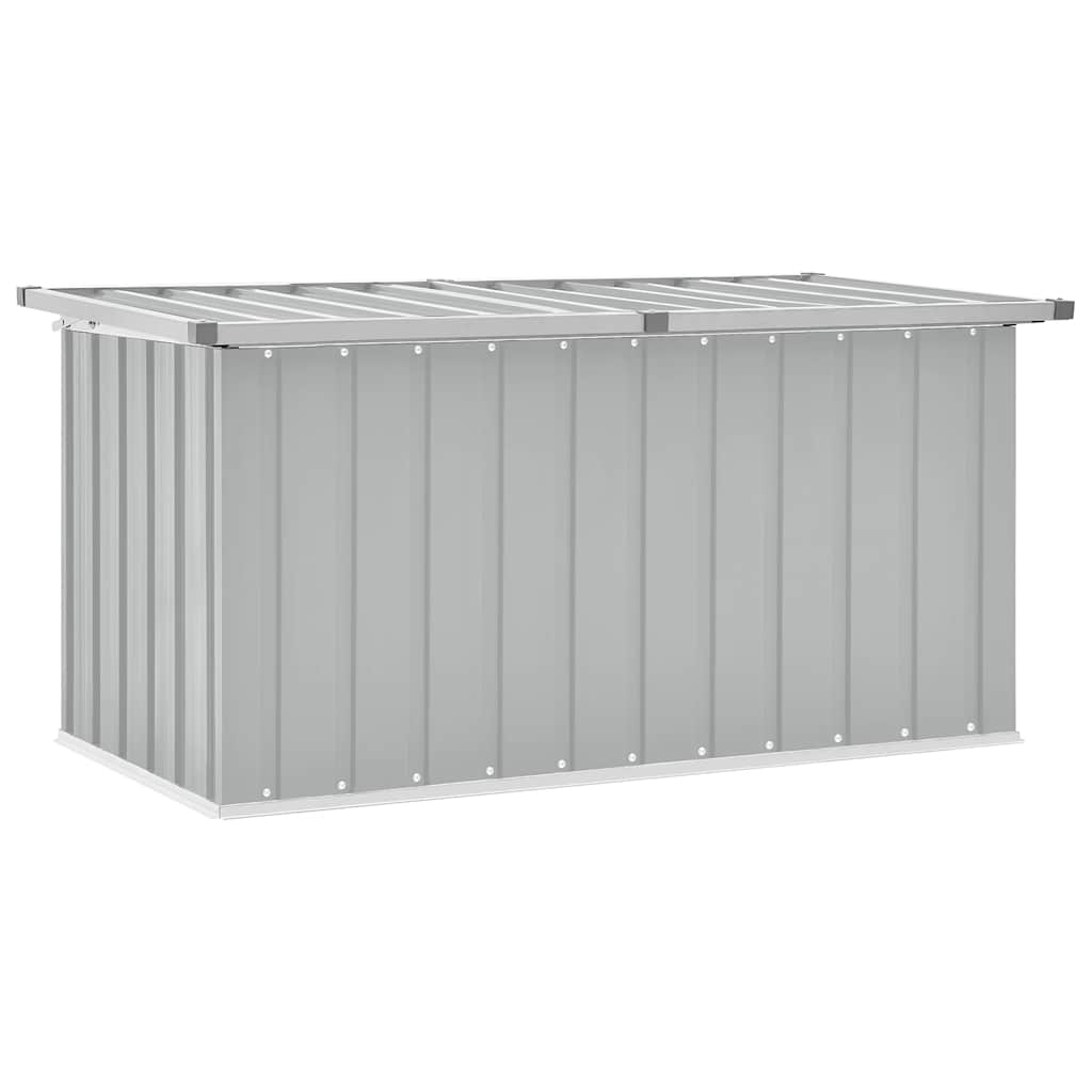 Gartenbox Metall, Gartenbox xxl, 129x67x65 cm, Aufbewahrungsbox garten, Werkzeugkasten, Verzinktem Stahl, Grau, vidaXL, 1