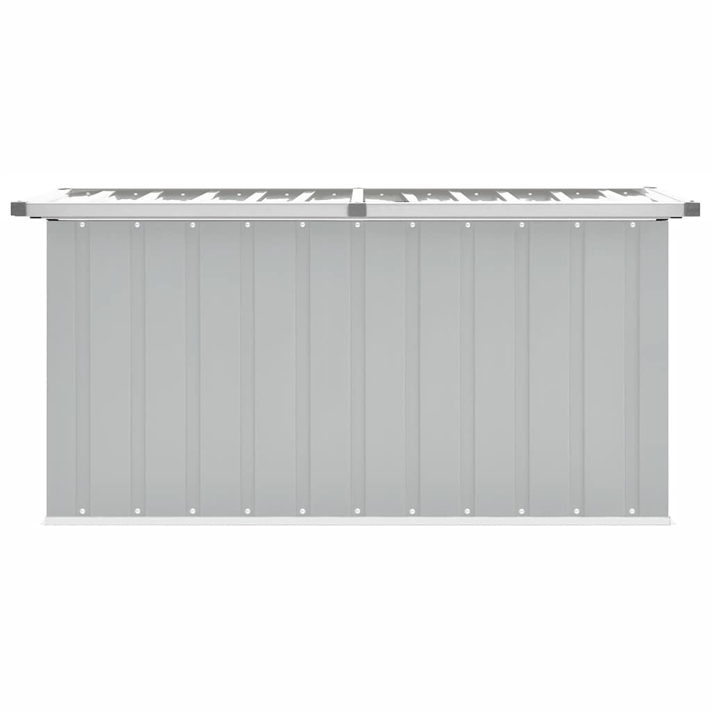 Gartenbox Metall, Gartenbox xxl, 129x67x65 cm, Aufbewahrungsbox garten, Werkzeugkasten, Verzinktem Stahl, Grau, vidaXL, 2