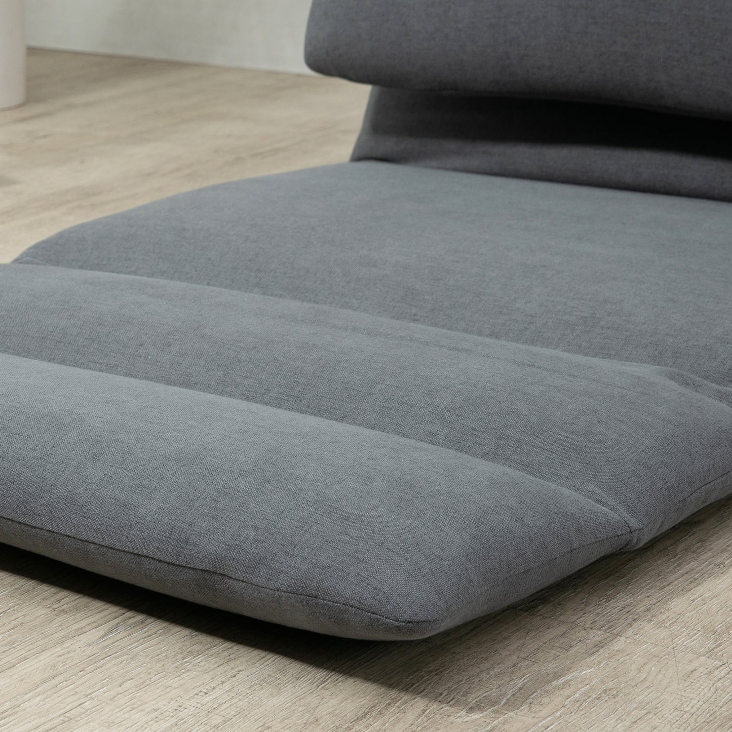 HOMCOM - Bodenstuhl Bodensofa Verstellbarer Relaxsessel Liegefunktion klappbar Dunkelgrau 72x71x60cm