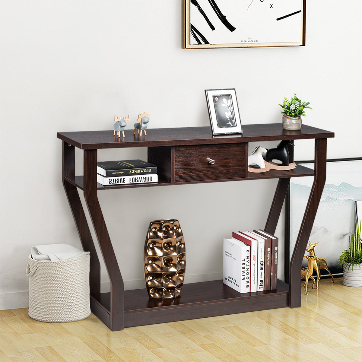 Konsolentisch, Konsolentisch Schmal, Costway –