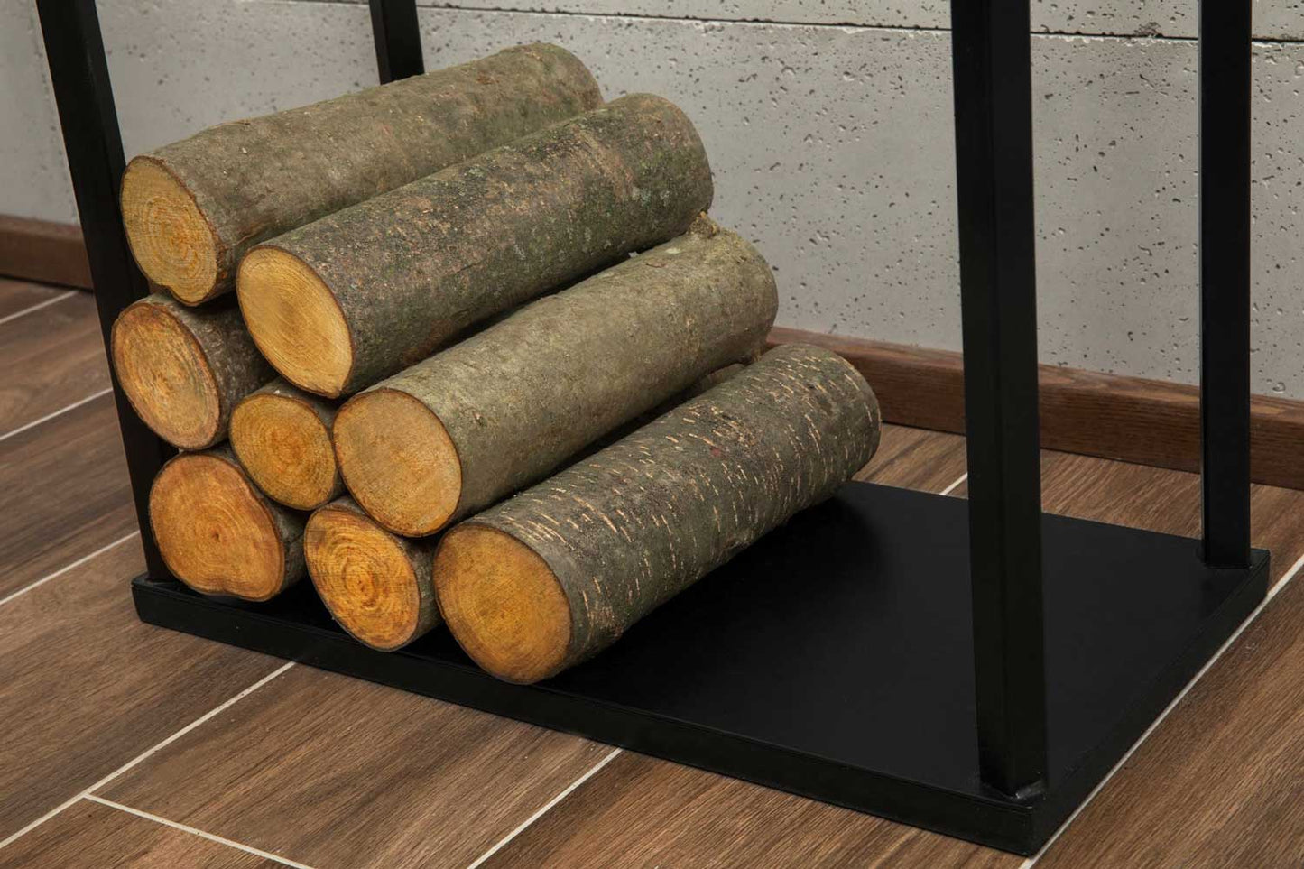 Kaminholzregal „LUIS“, Kaminholzregal Metall, Kaminholzregal außen freistehend, Handgemachte Qualität, 1