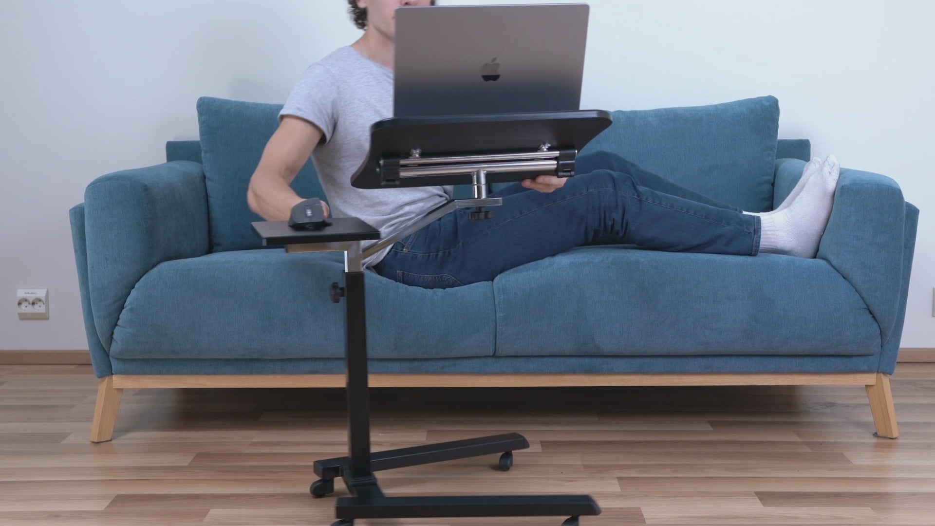 Laptoptisch, Laptoptisch Höhenverstellbar, Laptoptisch Bett, Laptoptisch Sofa, Laptoptisch mit Rollen, Tatkraft Joy, 6