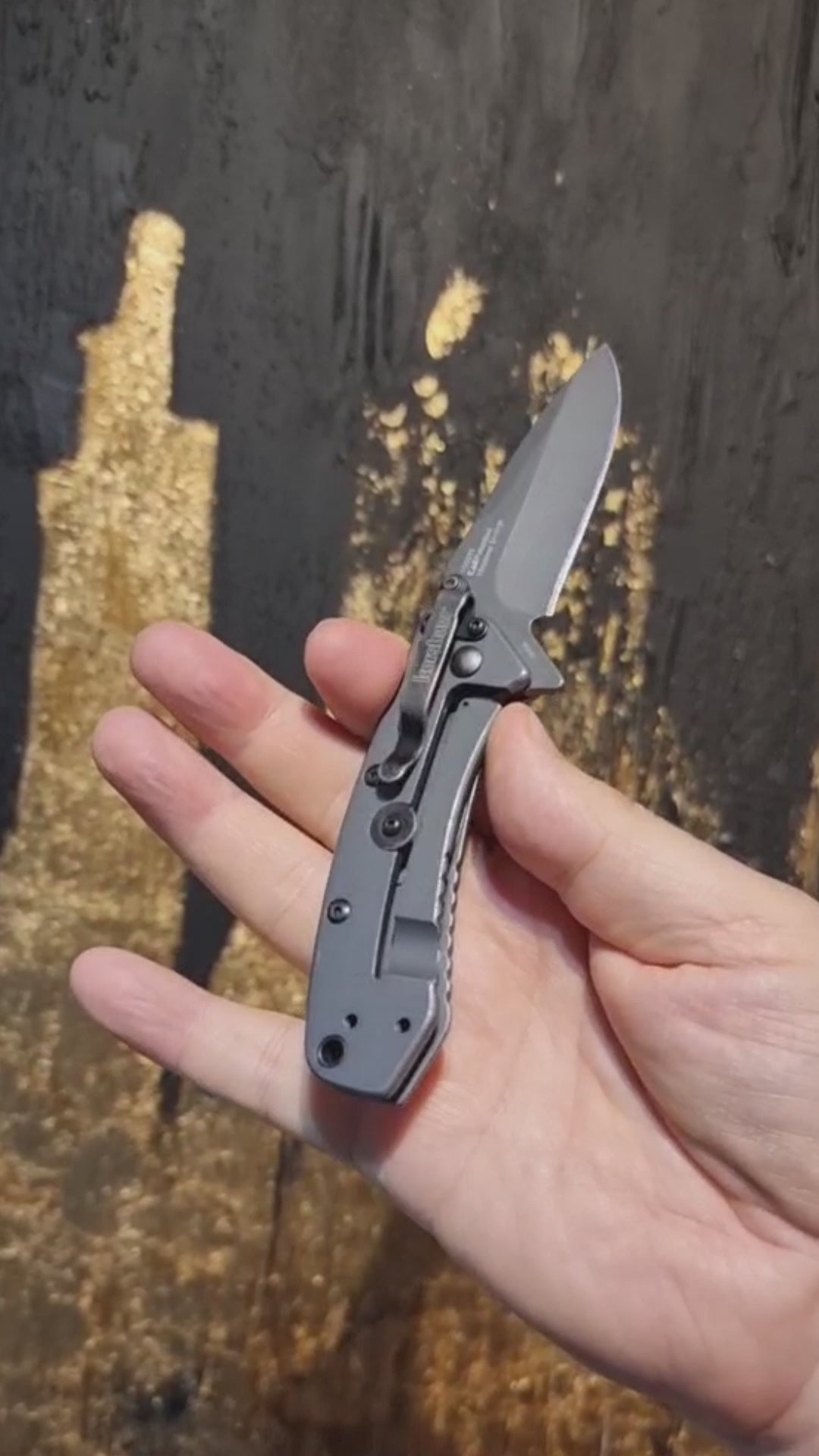 Klappmesser, EDC Messer, Stahl 8Cr13MoV mit Titan Carbo-Nitride Coating, Frame Lock, Hinderer-Design, video