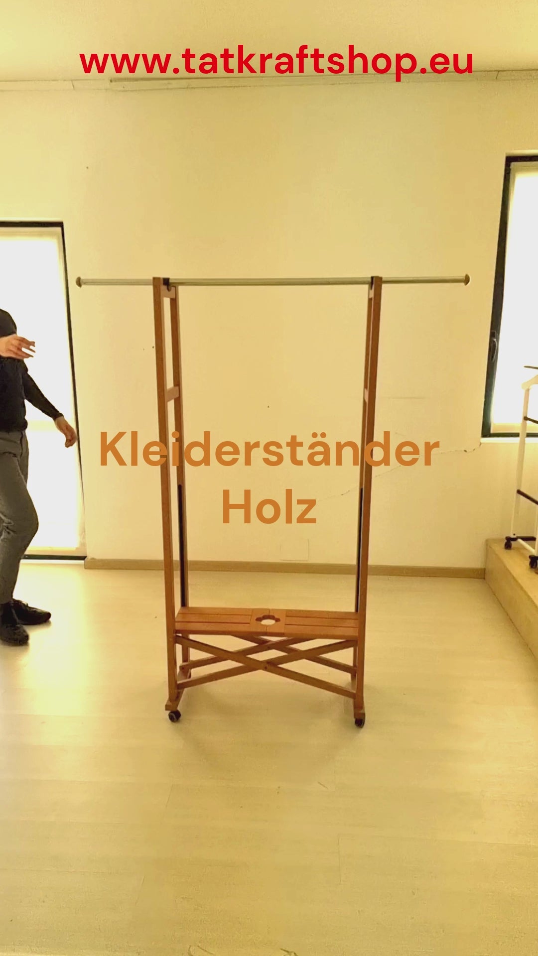 Garderobe, Kleiderständer Holz, Garderobenständer Holz, Kleiderständer Klappbar, Kleiderständer Ausziehbar, Arit ELIOS, vn