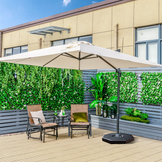 Sonnenschirm Groß, Sonnenschirm 3m, Sonnenschirm mit Ständer, Sonnenschirm balkon, Beige, Costway, 1