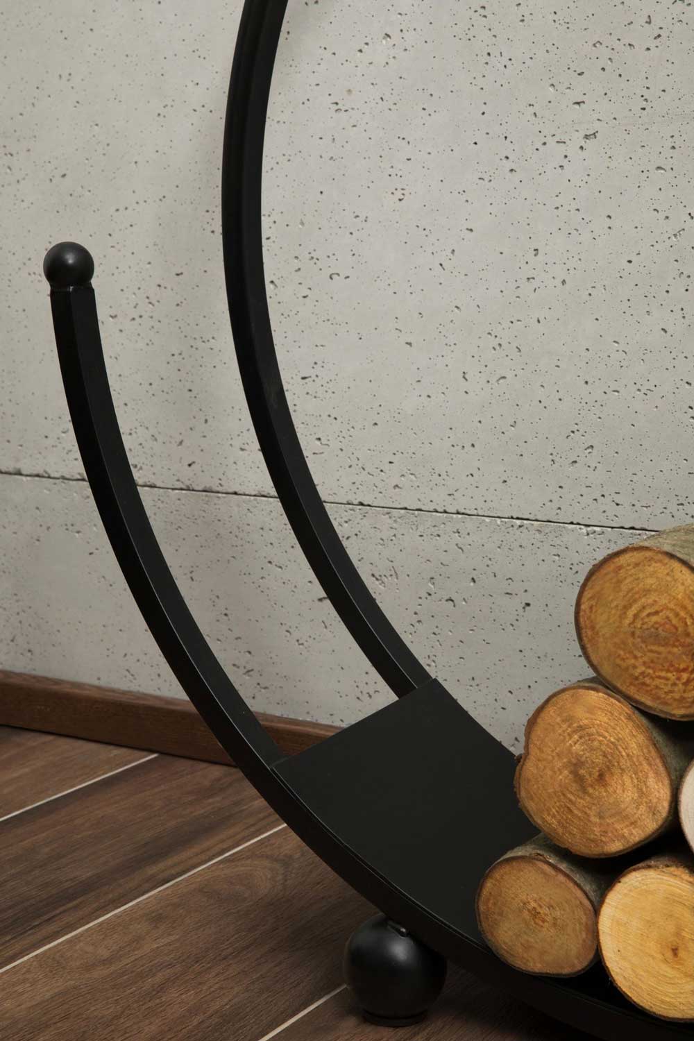 Kaminholzregal „SPIRAL“ 80cm, Kaminholzregal Metall, Kaminholzregal außen freistehend, Handgemachte Qualität, 2