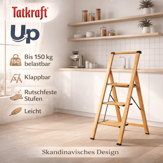 trittleiter, 3 stufen trittleiter, klappbar, Tatkraft Up, trittleiter kaufen