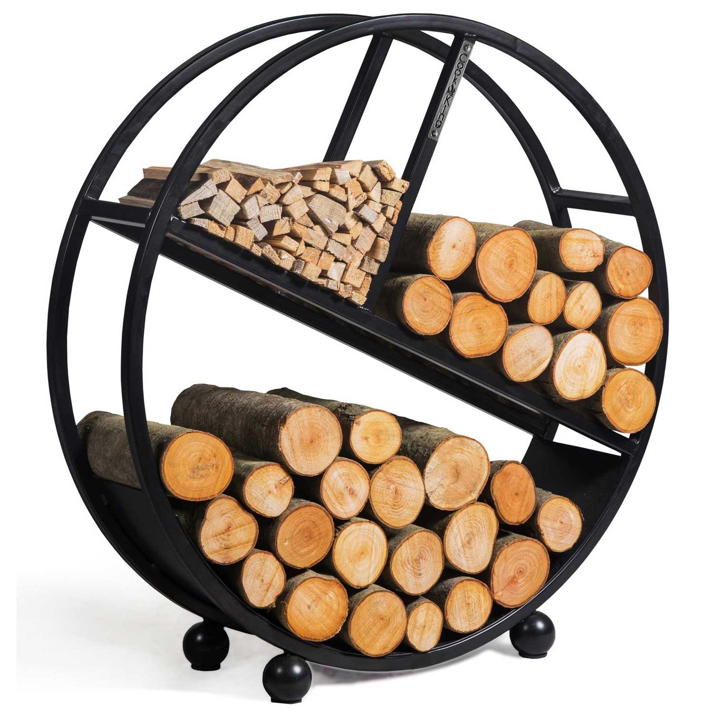 Kaminholzregal DIEGO 80cm, Kaminholzregal Metall, Kaminholzregal außen freistehend, Handgemachte Qualität, 7