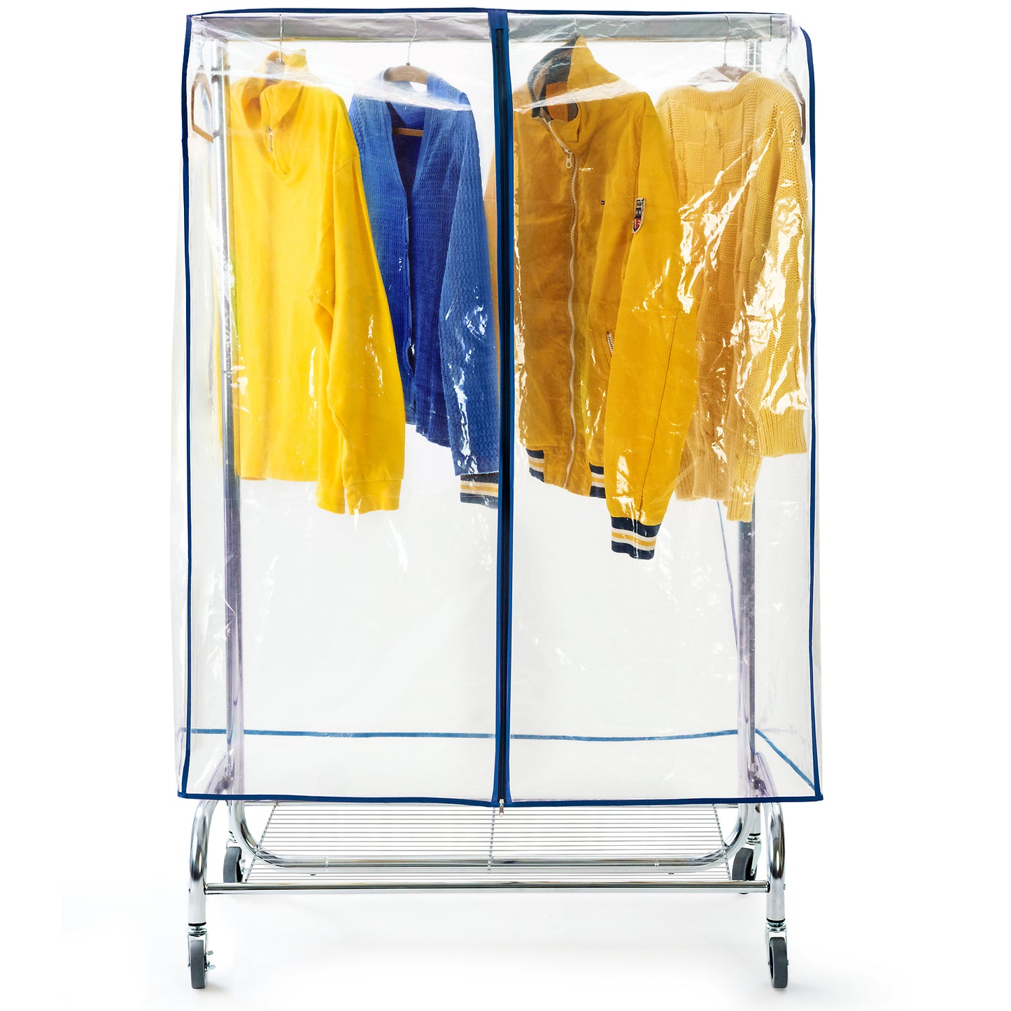 Tatkraft Screen - Staubschutz für Kleiderständer, Abdeckung Kleiderständer, Transparent, Kleidetschutz vor Feuchtigkeit, Schmutz, L96 cm