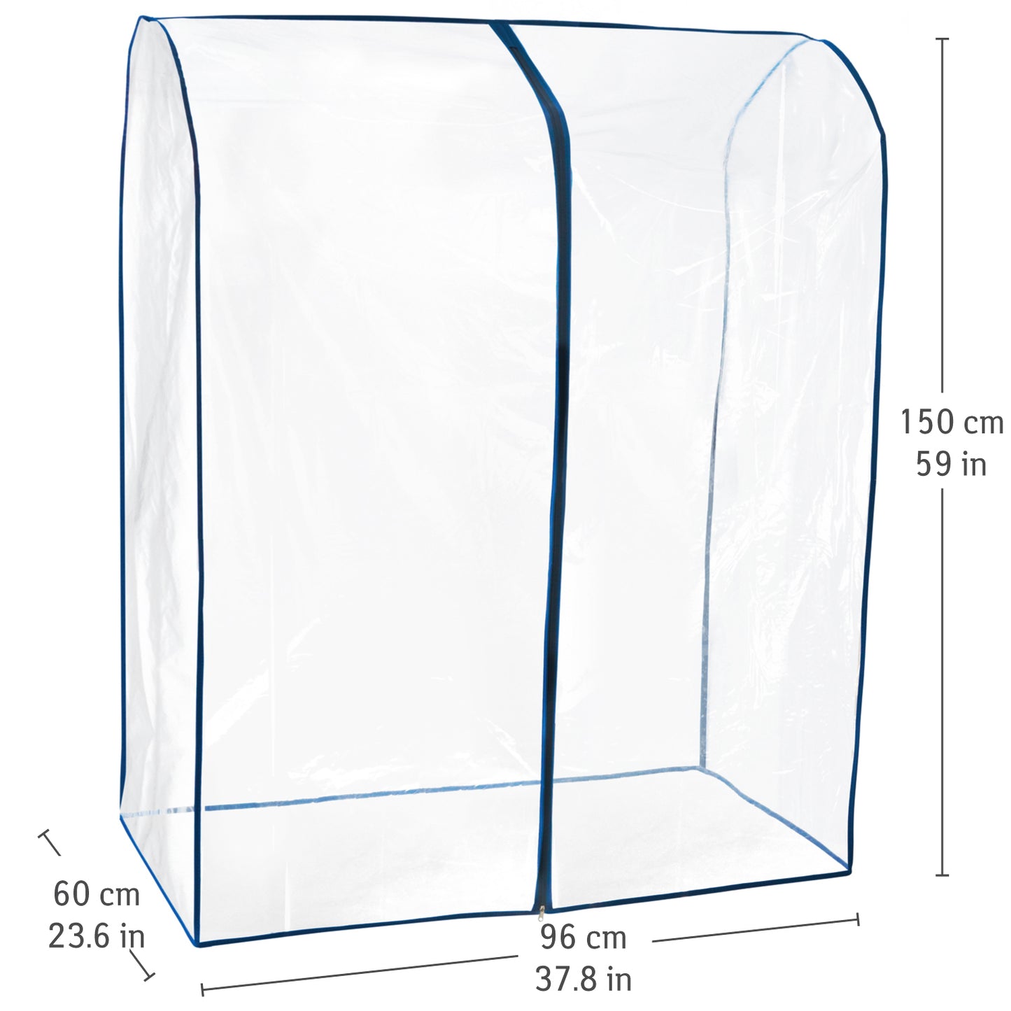 Tatkraft Screen - Staubschutz für Kleiderständer, Abdeckung Kleiderständer, Transparent, Kleidetschutz vor Feuchtigkeit, Schmutz, L96 cm