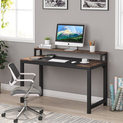  Computertisch, mit Monitorständer, schreibtisch, Bürotisch PC Tisch Officetisch, Tribesigns