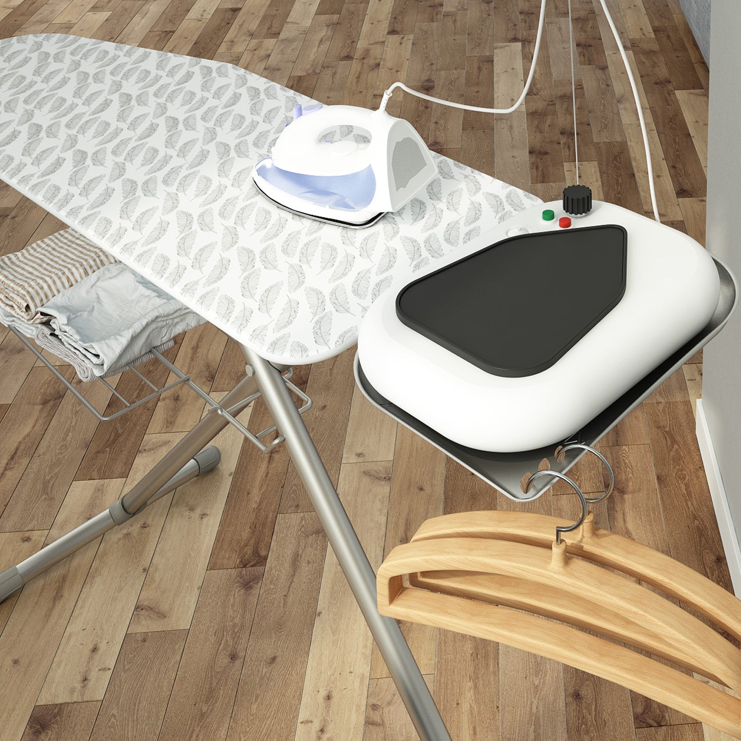 Bügelbrett, Bügelbrett XL, Bügelbrett Klappbar, Höhe 71- 95 cm, Baumwollbezug, Made in Italy, Colombo Turbo, 3