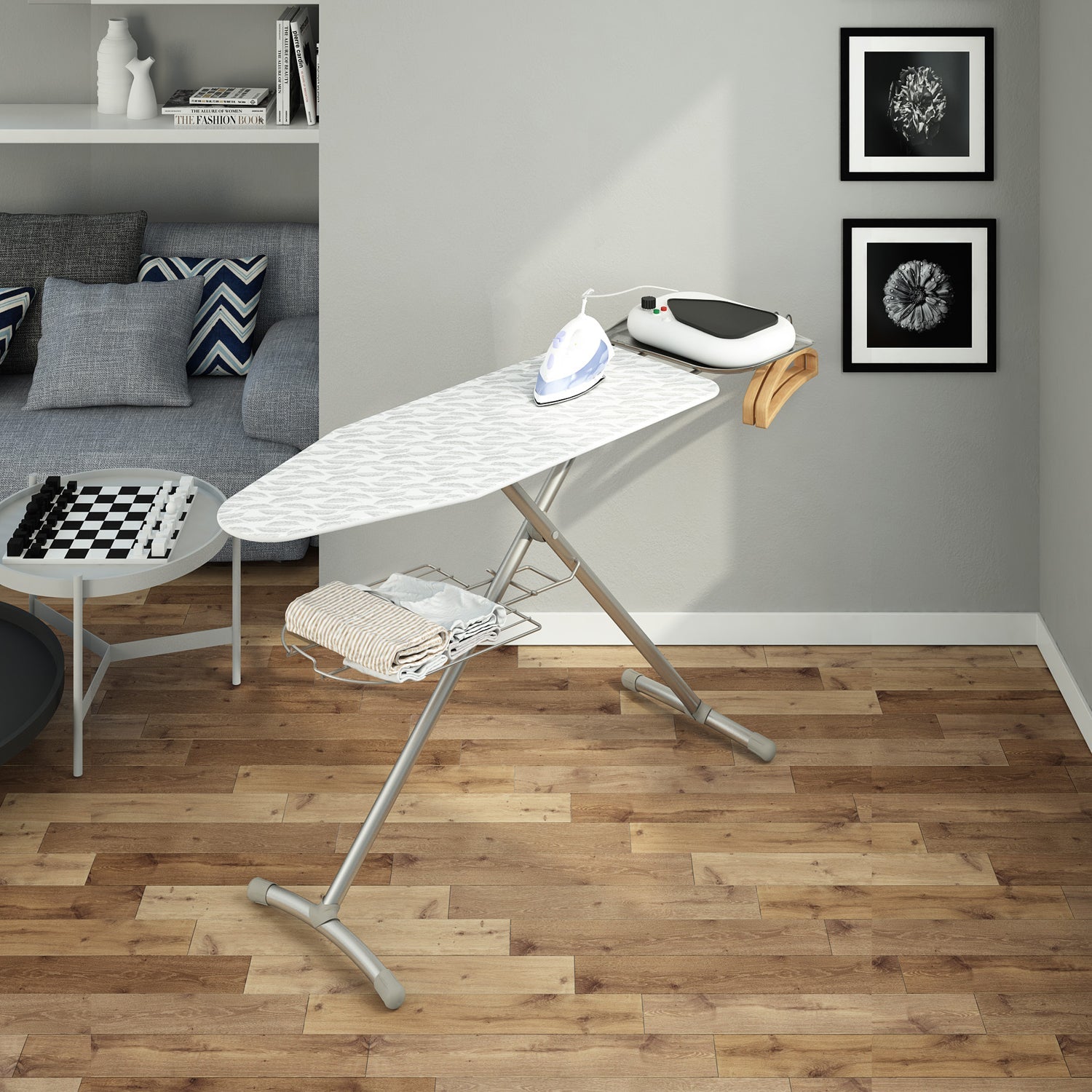 Bügelbrett, Bügelbrett XL, Bügelbrett Klappbar, Höhe 71- 95 cm, Baumwollbezug, Made in Italy, Colombo Turbo, 4