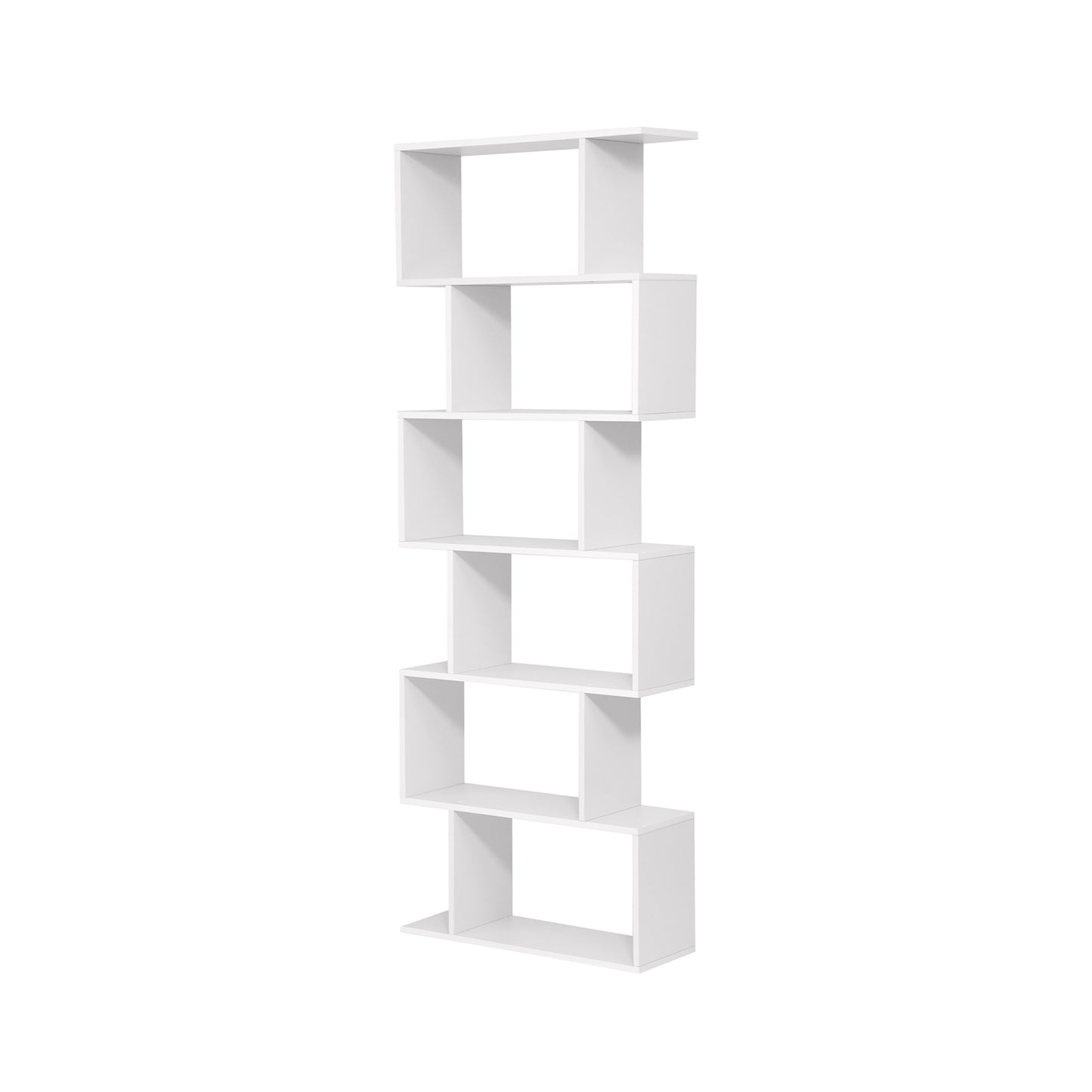 Vasagle - Bücherregal, Regal, Standregal zur Präsentation, freistehender Schrank, Dekoregal mit 6 Ebenen, weiß