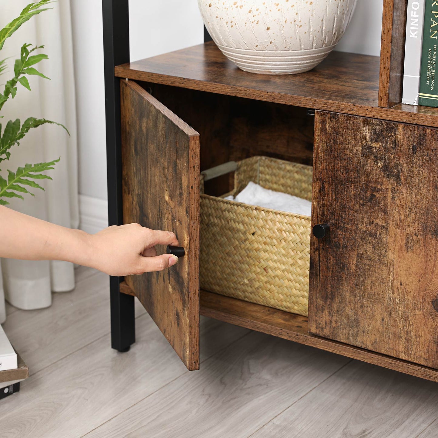 Vasagle - Bücherregal, Bücherschrank mit 4 offenen Regalebenen, geräumiger Wohnzimmerschrank, Küche, Büro, stabiles Stahlgestell