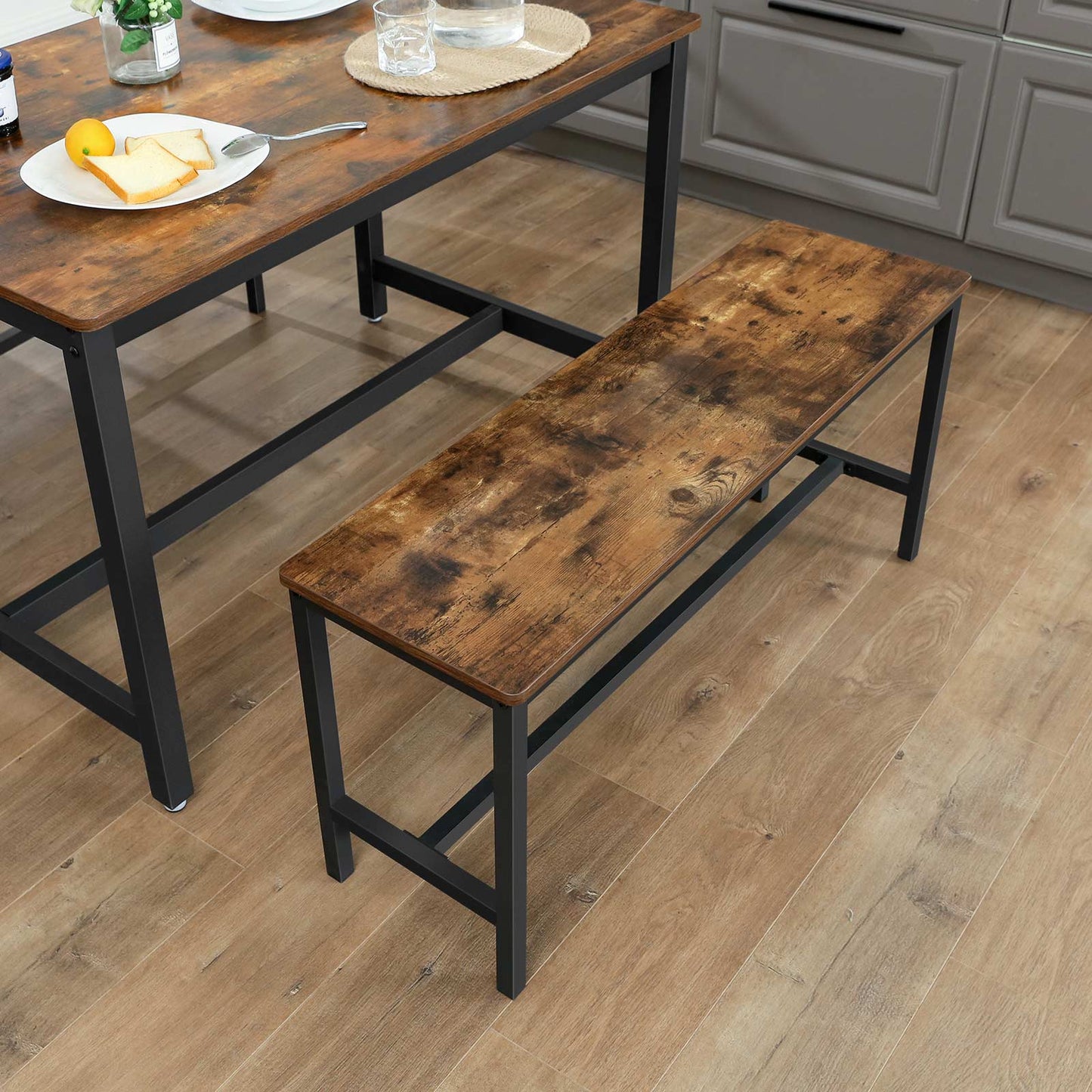 Sitzbänke für Esszimmertisch, 2er Set, Küchenbänke, Esstischbänke, 108 x 32,5 x 50 cm, Küche