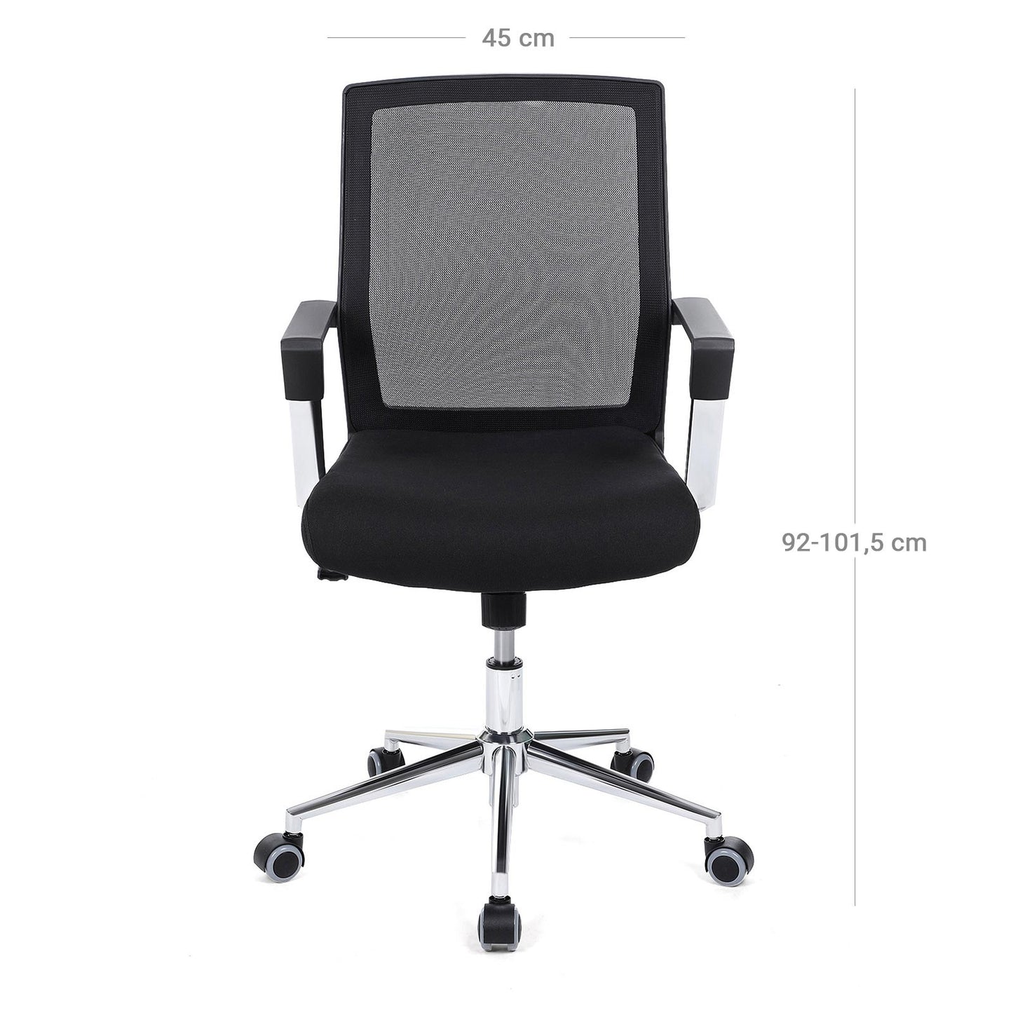 Bürostuhl, ergonomischer bürostuhl, H 92-101.5 cm, B 45 cm, SONGMICS