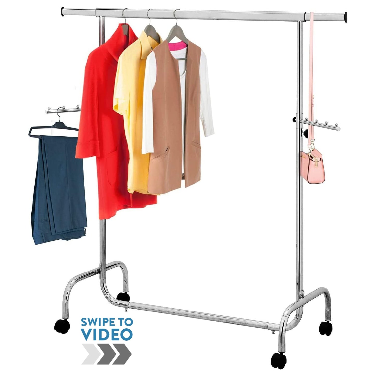 Kleiderständer, Groß, Mobiler Garderobe, Garderobenständer, Groß,