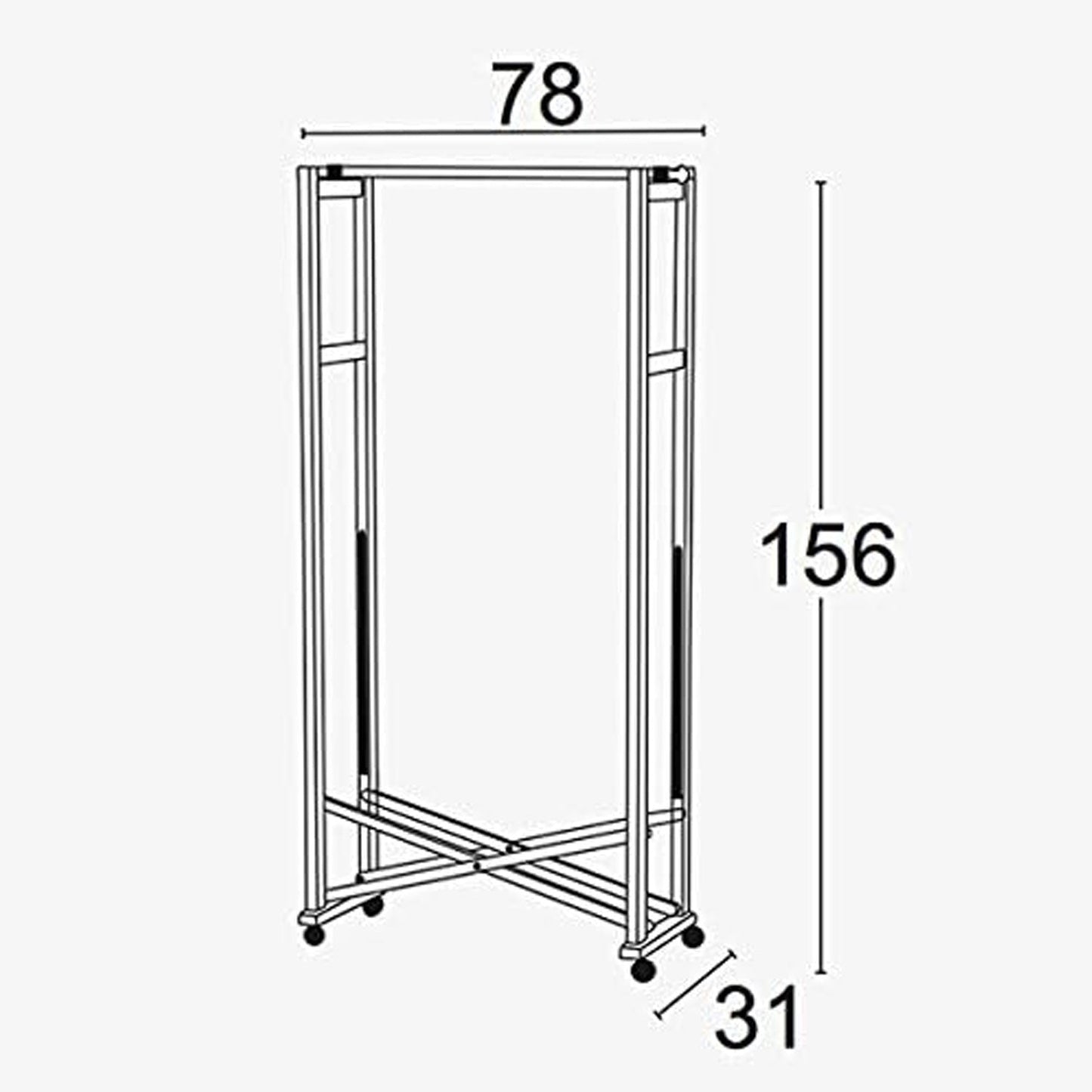Garderobe, Kleiderständer Holz, Garderobenständer Holz, Kleiderständer Klappbar, Farbe Weiß, Arit GIULIUS, 4