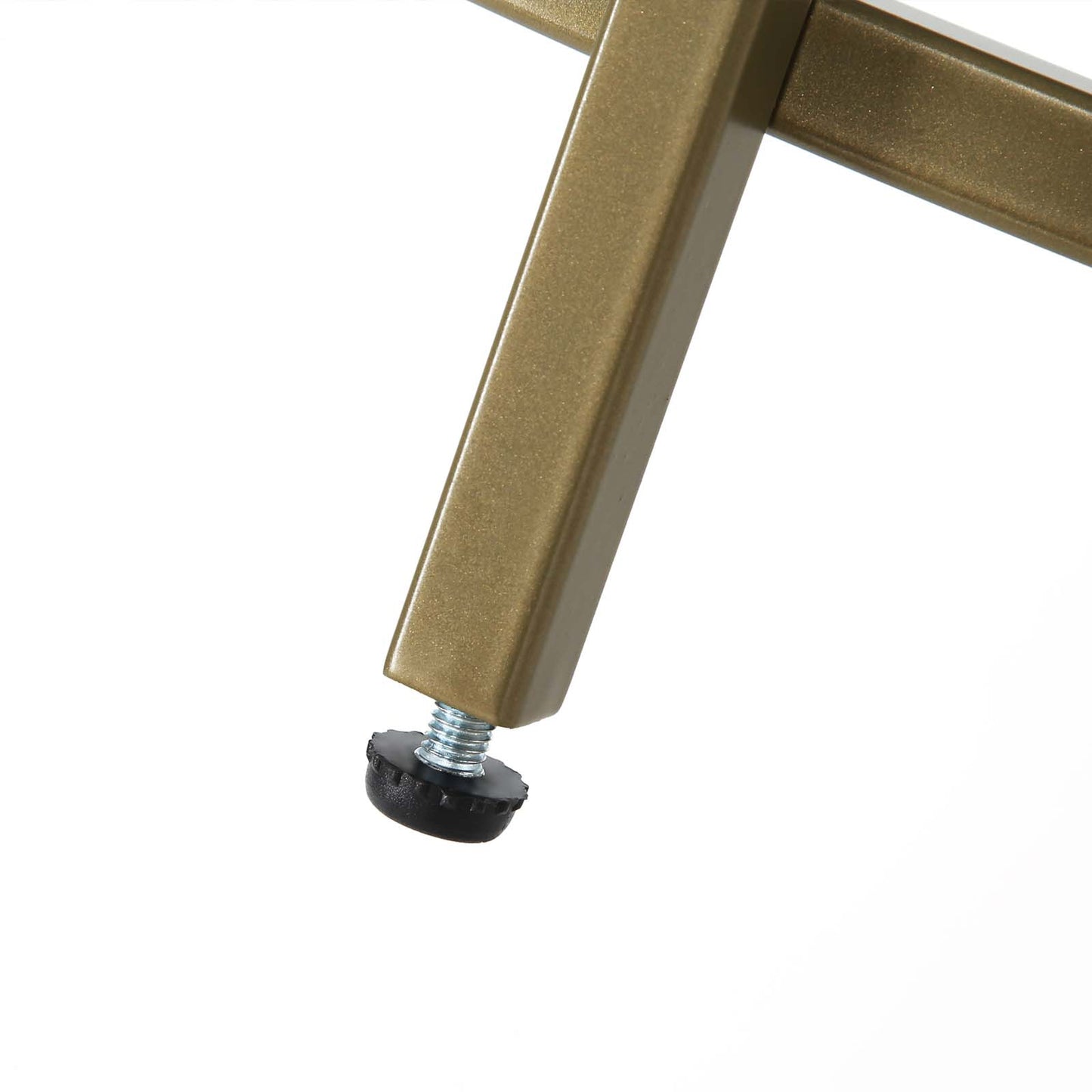 Vasagle - Beistelltisch rund, Glastisch mit goldenem Metallgestell, kleiner Couchtisch, Nachttisch, Sofatisch, Balkon, robustes Hartglas, stabil