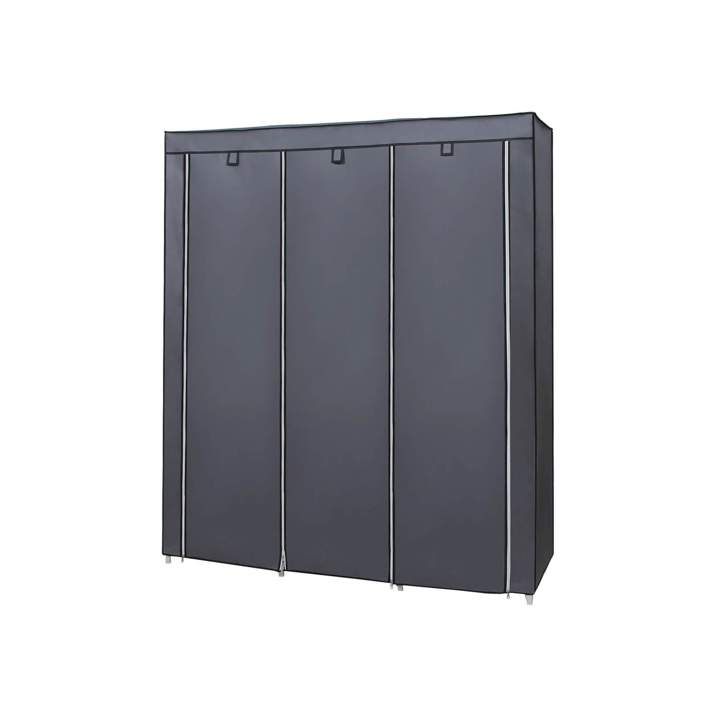 SONGMICS - Kleiderschrank, Faltschrank, Stoffschrank, Campingschrank, 175 x 150 x 45 cm, Grau