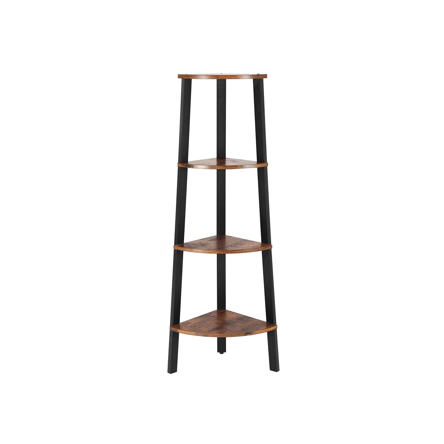 Vasagle - Eckregal, Standregal, Bücherregal, Leiterregal mit 4 Ablagen, einfache Montage, stabiles Stahlgestell, Wohnzimmer, Schlafzimmer, Balkon